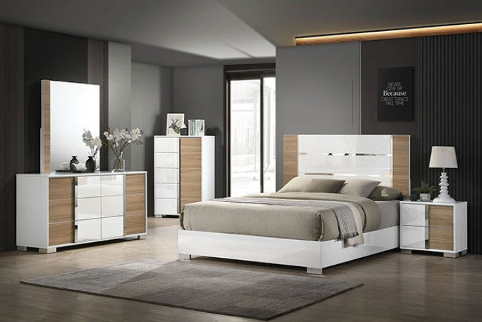 Erlangen White/Natural Mirror - CM7462WH-M
