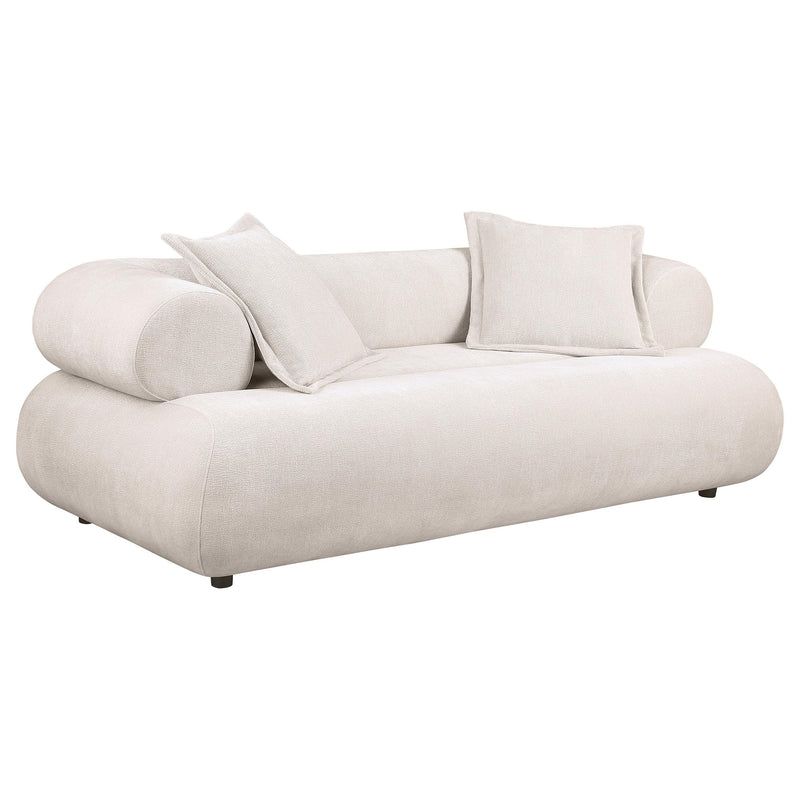 Eskola 2-Piece Chenille Sofa and Accent Chair Set Ivory - 509801-S2C