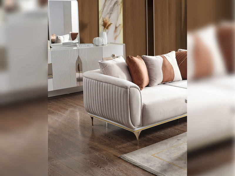 Esperanza 3-pieces (Sofa & Loveseat & Chair) Livingroom in White - 200-ELIF-ESP-A234-321