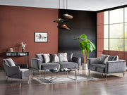 Esperanza 3-pieces (Sofa & Loveseat & Chair) Livingroom Set Dark Grey in Dark Grey - 200-ESP-DRNDGRAY-321