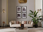 Essenza 4-pieces (2 Sofa &  2 Chair) Livingroom in Cream - 200-GAB-ESS-3311
