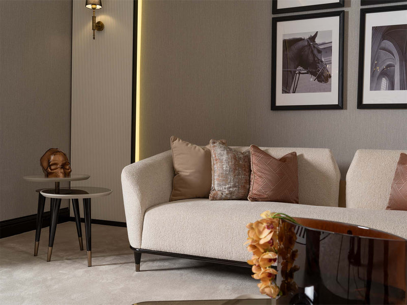 Essenza 4-pieces (2 Sofa &  2 Chair) Livingroom in Cream - 200-GAB-ESS-3311