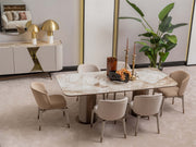 Essenza Diningroom (Consol With Mirror & Dining Table & 6 Dining Chair) - 200-GAB-ESS-DT-6-SET