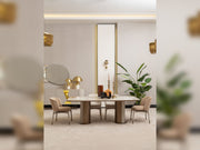 Essenza Diningroom (Consol With Mirror & Dining Table & 6 Dining Chair) - 200-GAB-ESS-DT-6-SET