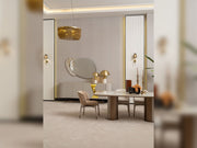 Essenza Diningroom (Consol With Mirror & Dining Table & 6 Dining Chair) - 200-GAB-ESS-DT-6-SET