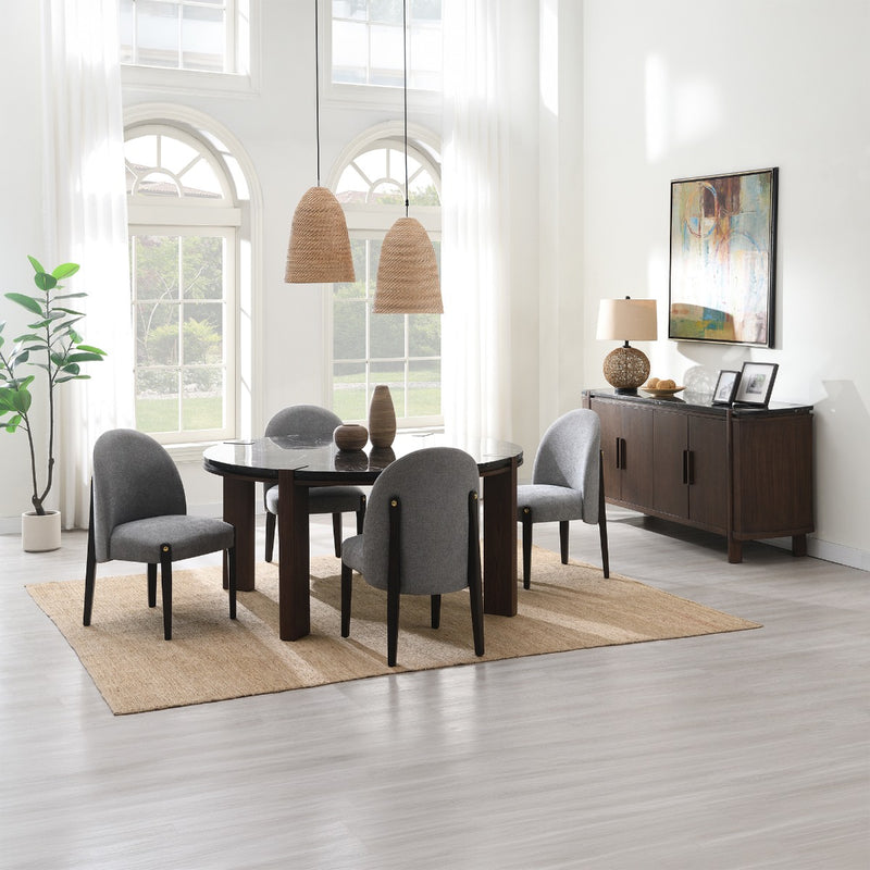 Estella Round Dining Table w/Marble Top - DN06880