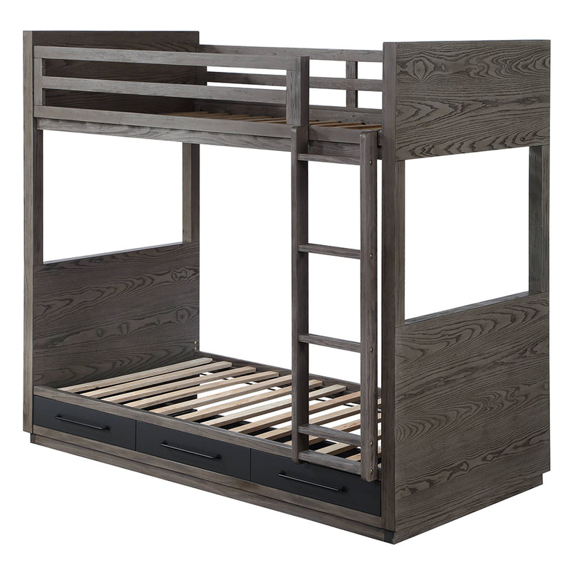 Estevon Twin/Twin Bunk Bed W/Storage - BD00613