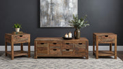 Esther 3-Piece Solid Sheesham Coffee and End Table Set Natural - 723888-S3