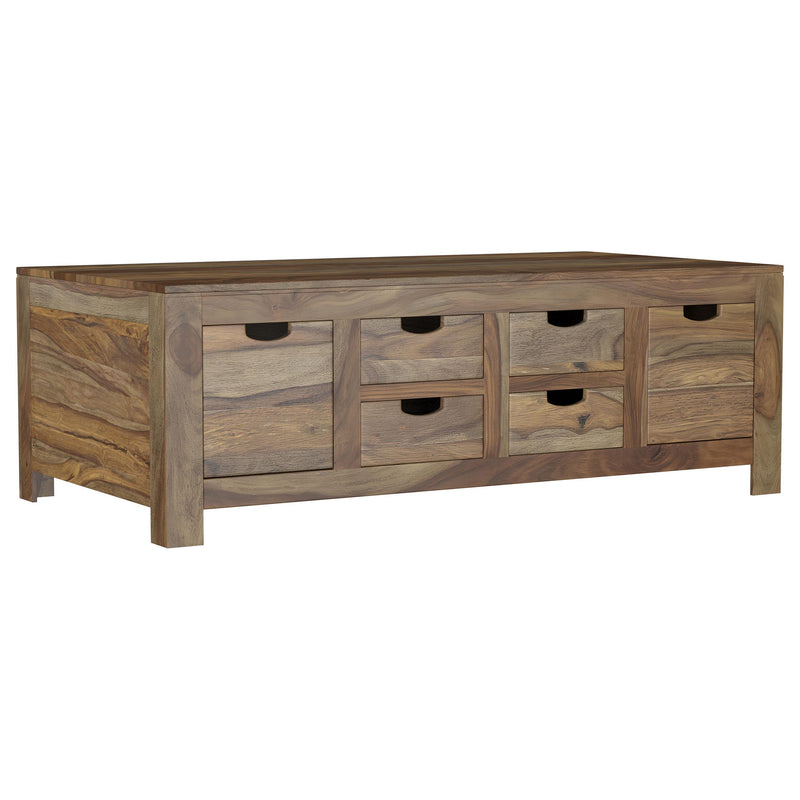 Esther 3-Piece Solid Sheesham Coffee and End Table Set Natural - 723888-S3