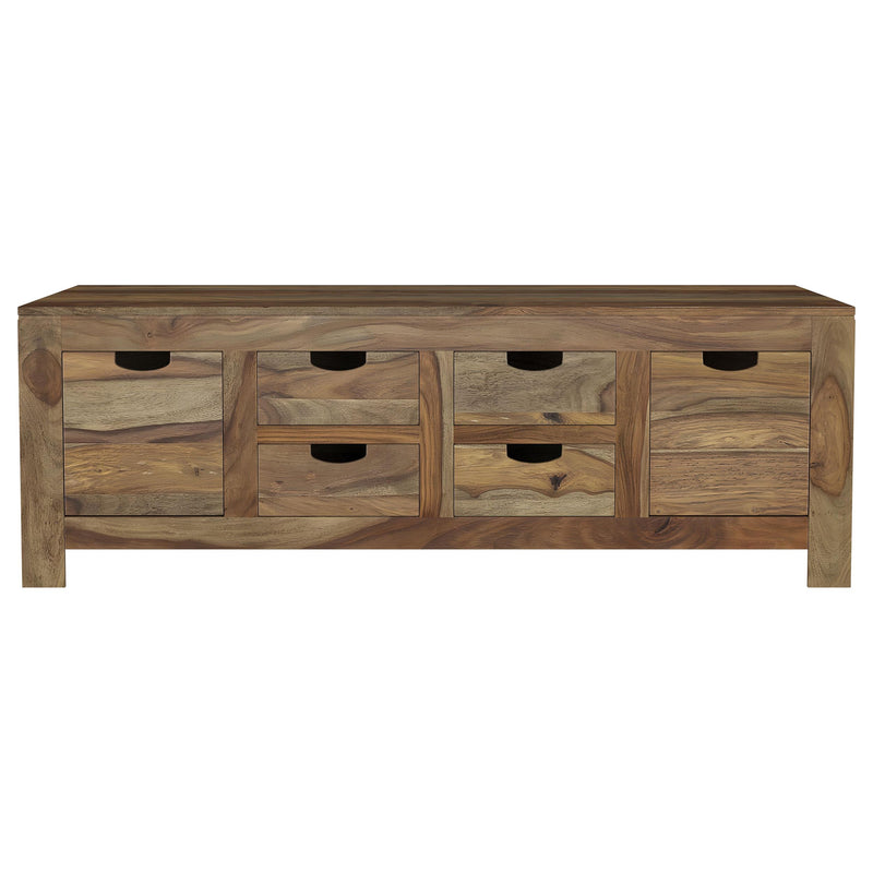Esther 3-Piece Solid Sheesham Coffee and End Table Set Natural - 723888-S3