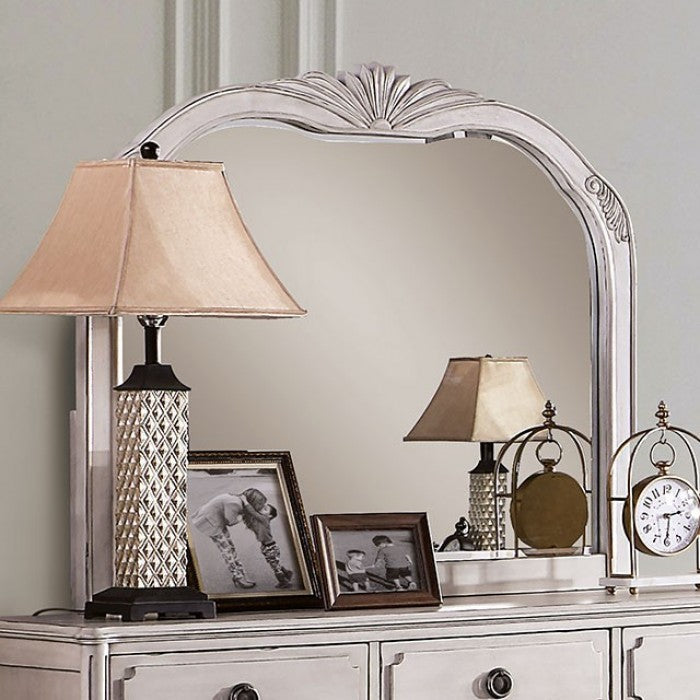 Esther Antique White Mirror - FOA7929M