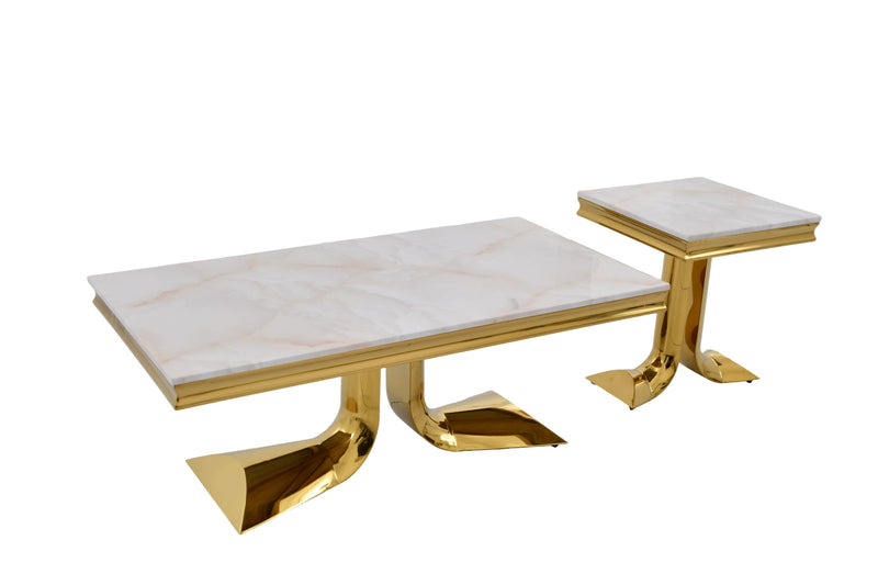 ET2003G 20X20X21 STAINLESS STEEL END  TABLE GOLD - 210000007937