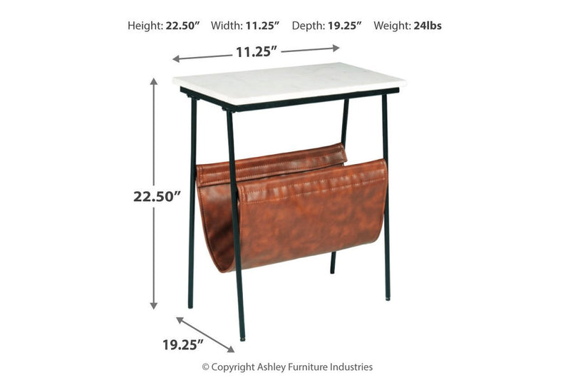 Etanbury Brown/Black/White Accent Table - Gate FurnitureTable
