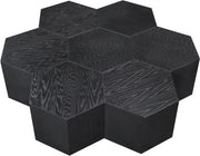 Eternal Oak Wood 7pc. Modular Coffee Table in Black - 262-CT-7PC