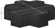 Eternal Oak Wood 7pc. Modular Coffee Table in Black - 262-CT-7PC