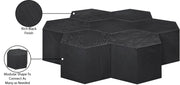 Eternal Oak Wood 7pc. Modular Coffee Table in Black - 262-CT-7PC