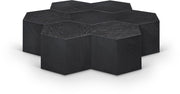 Eternal Oak Wood 7pc. Modular Coffee Table in Black - 262-CT-7PC