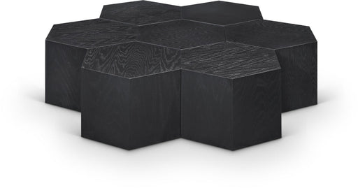 Eternal Oak Wood 7pc. Modular Coffee Table in Black - 262-CT-7PC