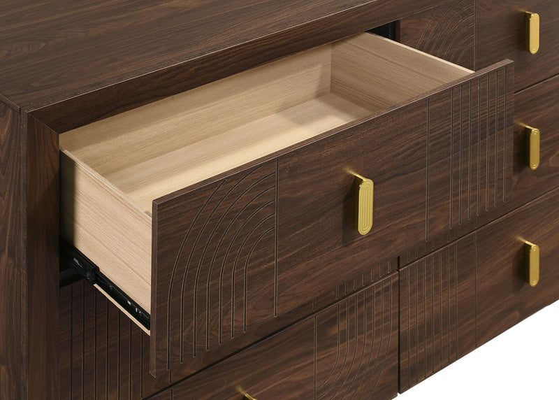 Etienne 6-drawer Bedroom Dresser Walnut - 225123