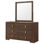 Etienne 6-drawer Dresser with Mirror Walnut - 225123M