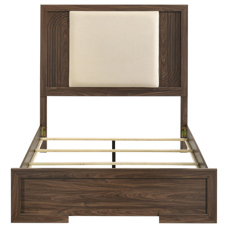 Etienne Full Velvet Upholstered Panel Bed Walnut - 225121F
