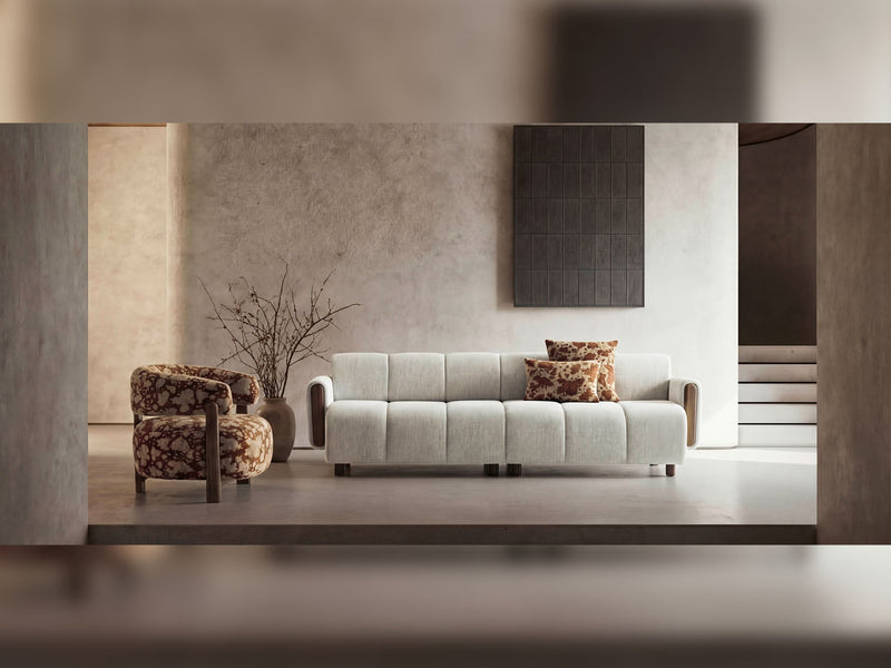 Etro Convertible 4 Seat Sofa in Cream - 200-ELI-ETR-SAVY-11-4