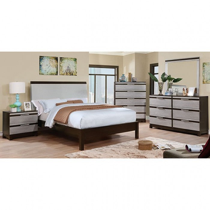 Euclid Dark Walnut/Light Gray Mirror - CM7206M
