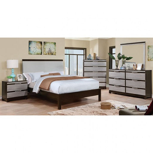 Euclid Dark Walnut/Light Gray Mirror - CM7206M
