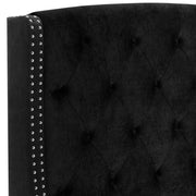 Eva Black Upholstered King Bed - Gate FurnitureKing Bed