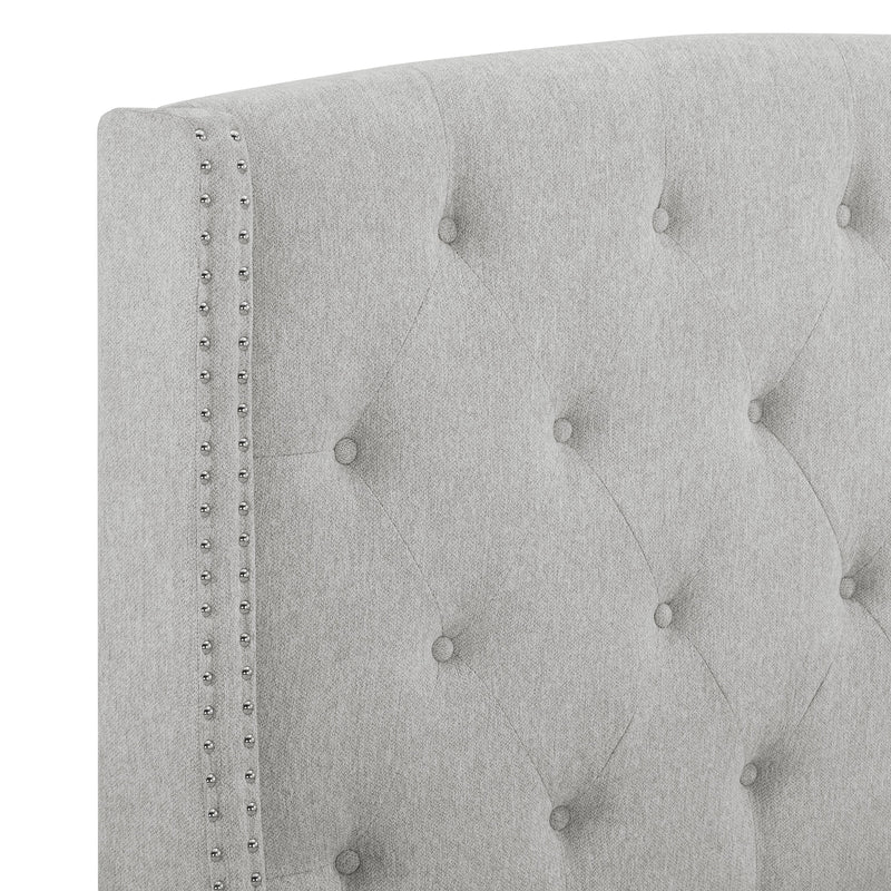 Eva Dove Gray Queen Upholstered Bed - Gate FurnitureQueen Bed
