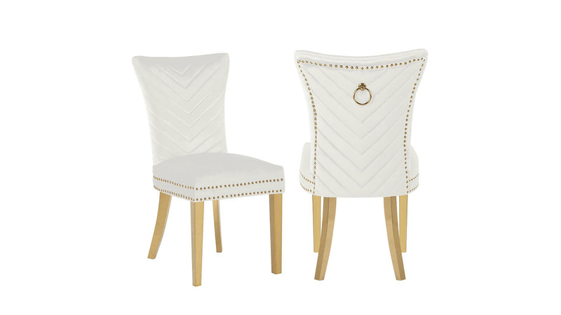 Eva Gold Legs Beige - 2 Chairs per BOX - Eva Gold Legs Beige - 2 Chairs per BOX