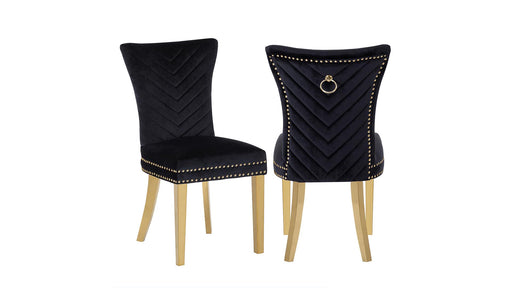 Eva Gold Legs Black - 2 Chairs per BOX - Eva Gold Legs Black - 2 Chairs per BOX