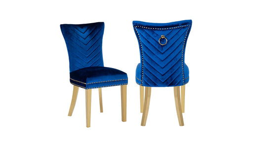 Eva Gold Legs Navy - 2 Chairs per BOX - Eva Gold Legs Navy - 2 Chairs per BOX