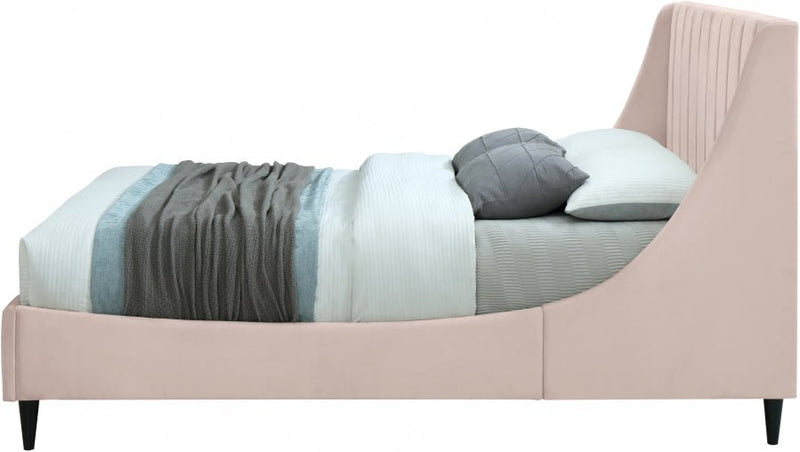 Eva Velvet Full Bed Pink - EvaPink-F