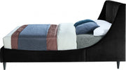 Eva Velvet Queen Bed Black - Gate FurnitureQueen Bed