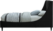 Eva Velvet Twin Bed Black - Gate FurnitureTwin Bed