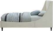 Eva Velvet Twin Bed Cream - Gate FurnitureTwin Bed