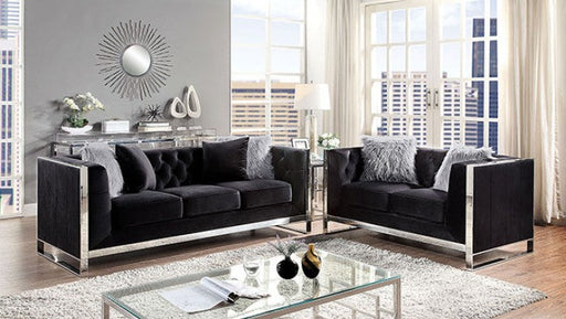 Evadne Black Loveseat - CM6748BK-LV