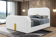Evalyn King Bed W/ TV Stand & Fireplace (White) - B846-King