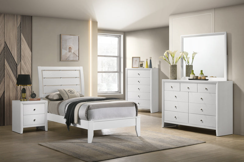 Evan White Full Panel Bed - Gate FurnitureFull Bed