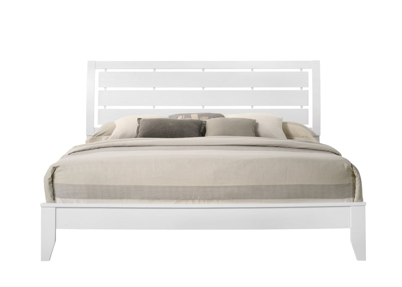 Evan White King Panel Bed - Gate FurnitureKing Bed