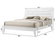 Evan White King Panel Bed - Gate FurnitureKing Bed