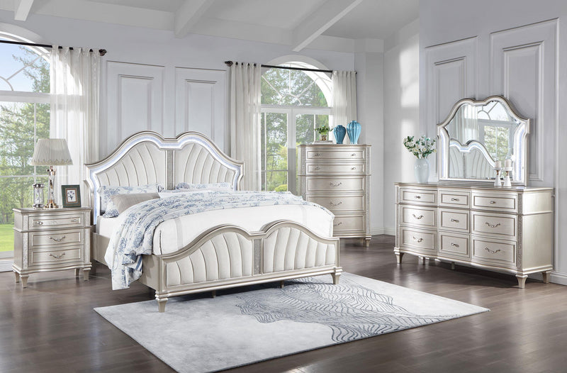Evangeline 5-piece Eastern King Bedroom Set Silver Oak - 223391KE-S5