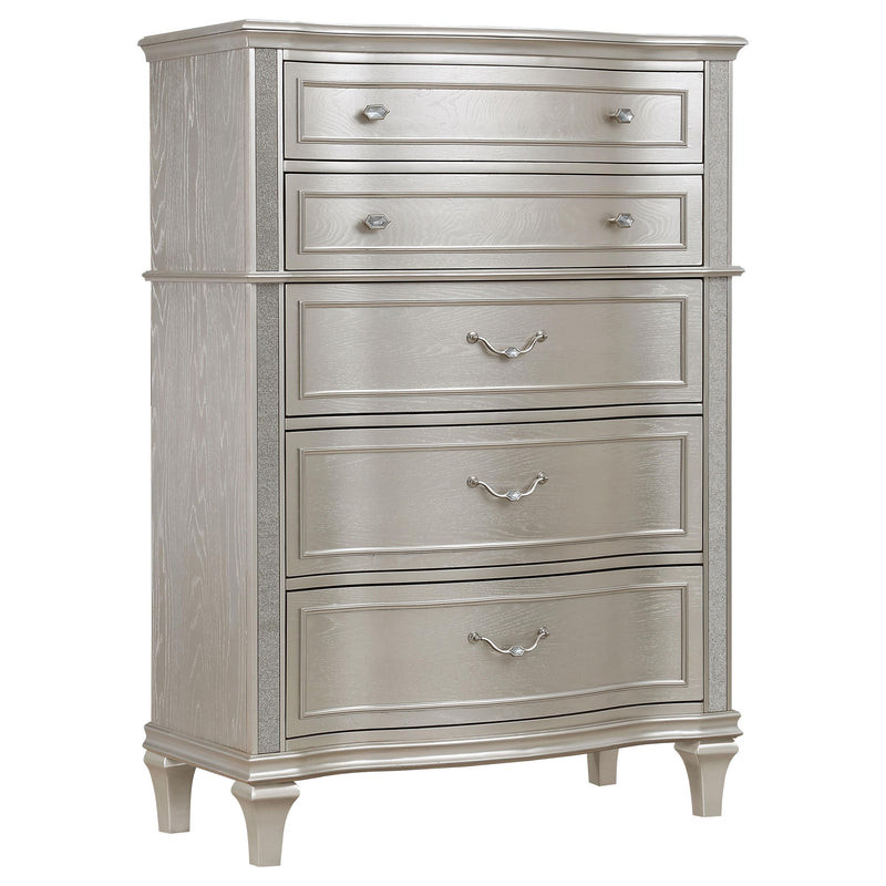Evangeline 5-piece Eastern King Bedroom Set Silver Oak - 223391KE-S5
