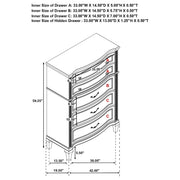 Evangeline 6-drawer Bedroom Chest Silver Oak - 223395