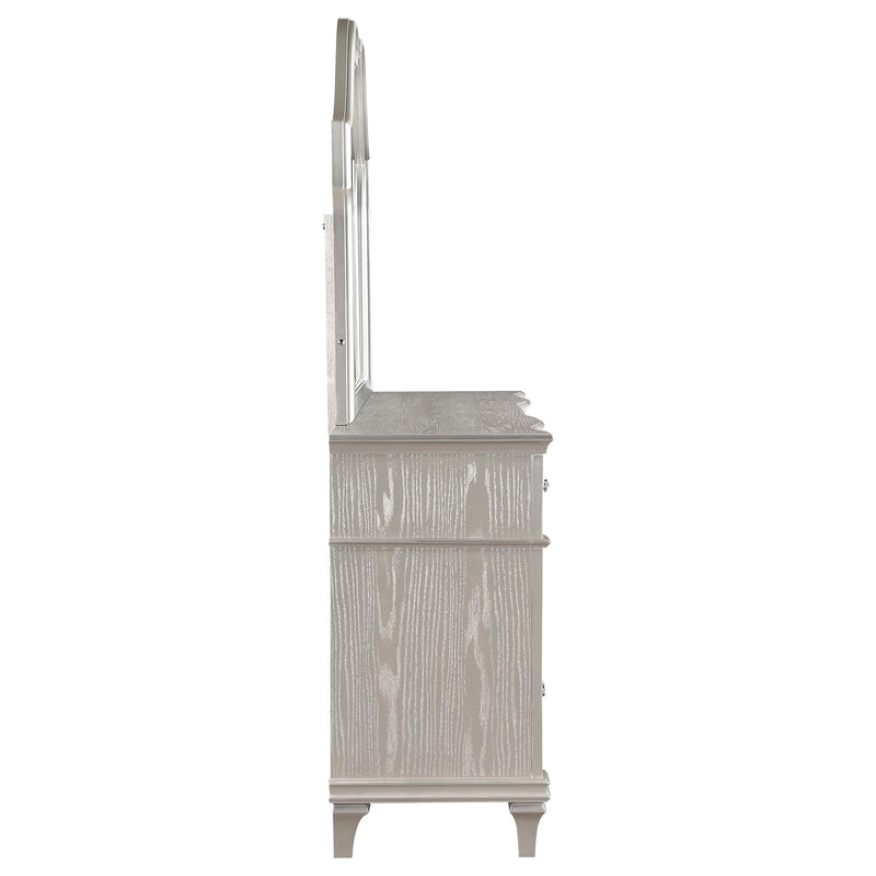 Evangeline 9-drawer Dresser with Mirror Silver Oak - 223393M
