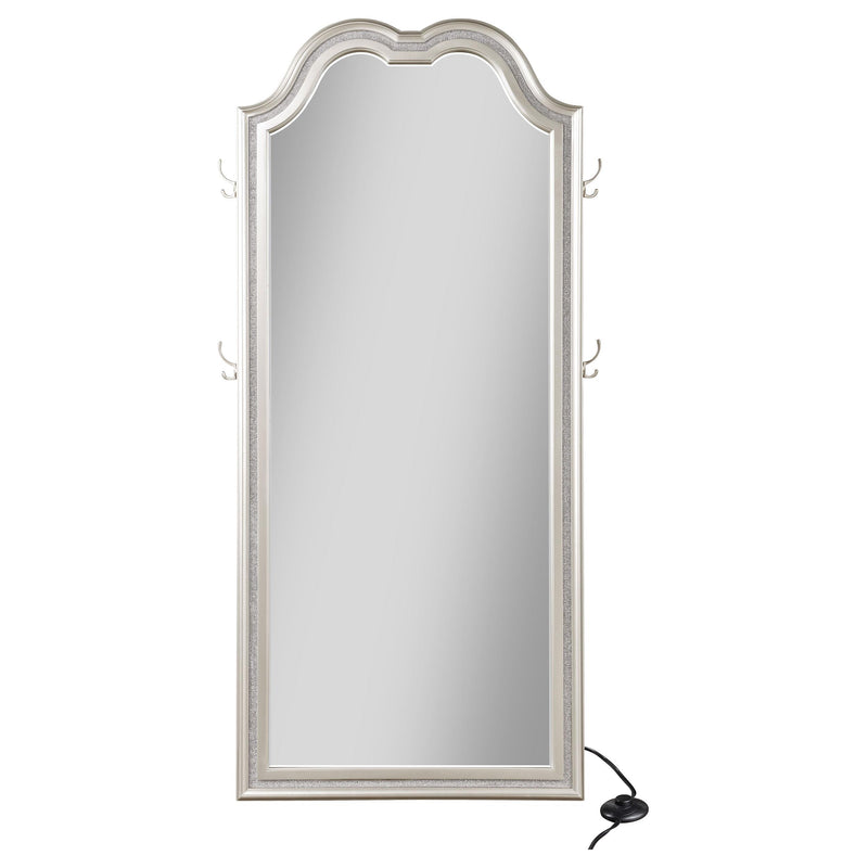 Evangeline Full Length LED Light Floor Mirror Silver Oak - 223400