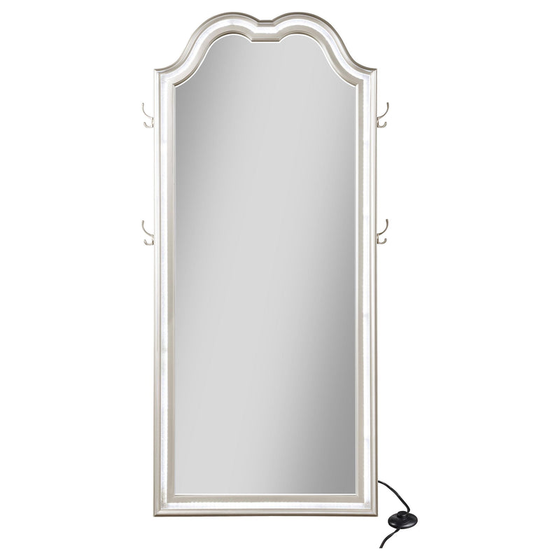Evangeline Full Length LED Light Floor Mirror Silver Oak - 223400