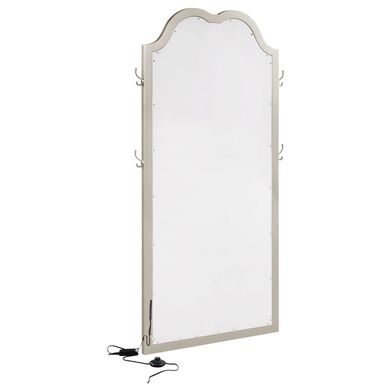 Evangeline Full Length LED Light Floor Mirror Silver Oak - 223400