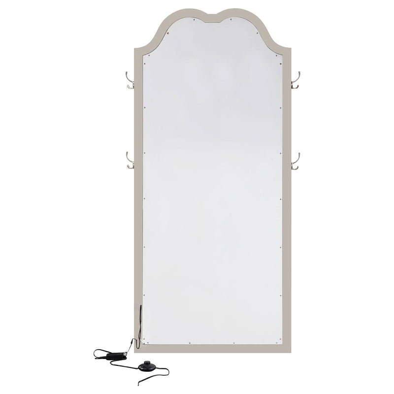 Evangeline Full Length LED Light Floor Mirror Silver Oak - 223400
